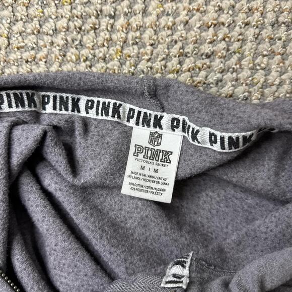 Cute Vintage y2k PINK Colts NFL gray zip up hoodie/sweatshirt - Picture 6 of 6